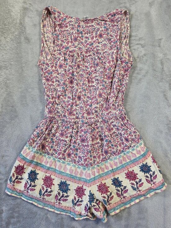 Dresses & Skirts - Floral Boho Romper Pink